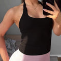 Strappy Backless Yoga Crop Top | Sculpt Fit Halter Tank