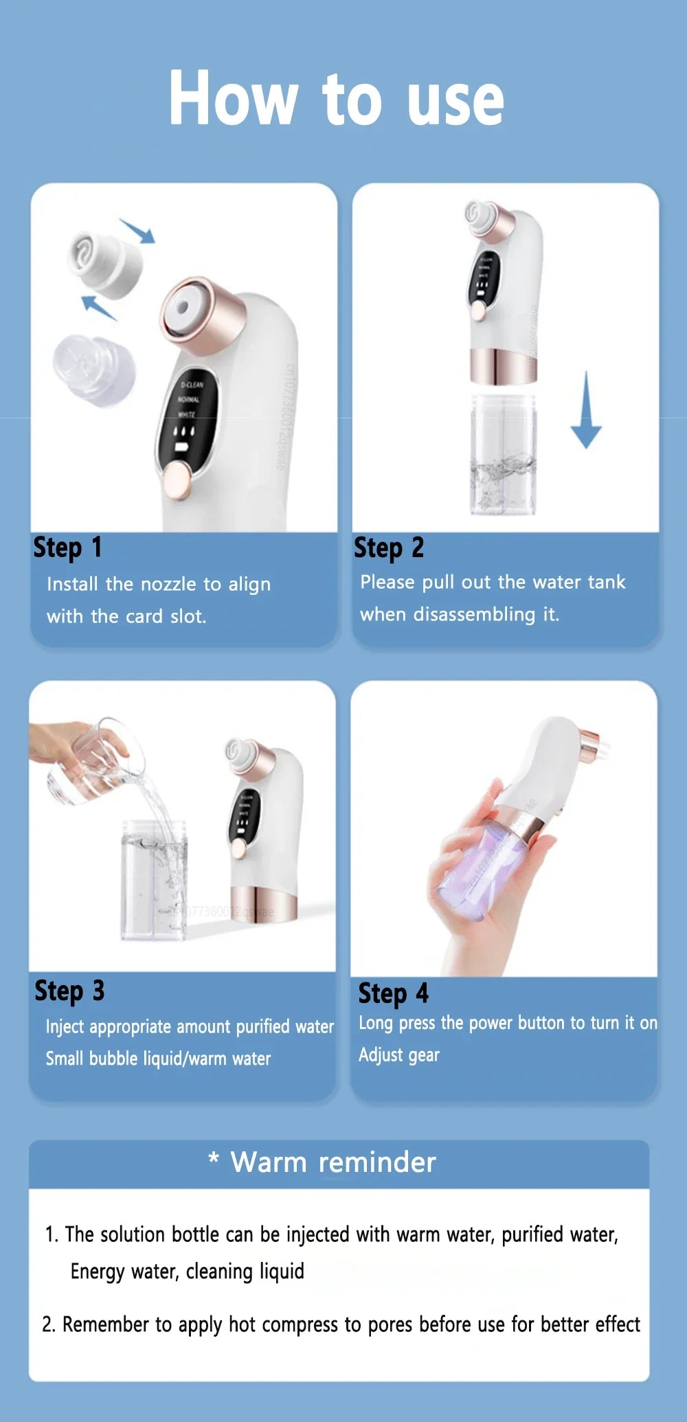 Electric Blackhead Remover & Pore Vacuum | USB Rechargeable