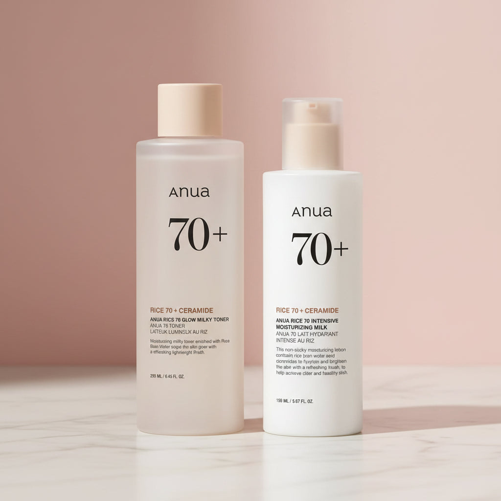 Korean Rice Glow Skincare Set | Toner & Moisturizing Lotion