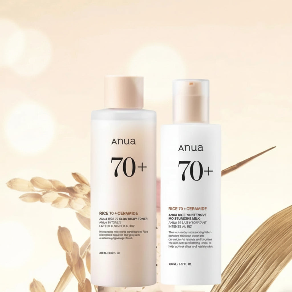 Korean Rice Glow Skincare Set | Toner & Moisturizing Lotion