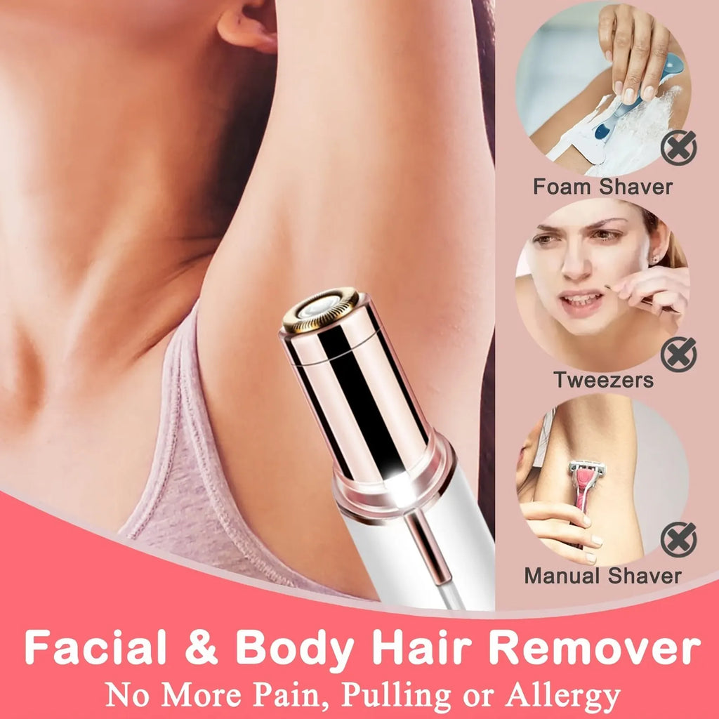 Lipstick Electric Facial Hair Remover | Painless & Portable